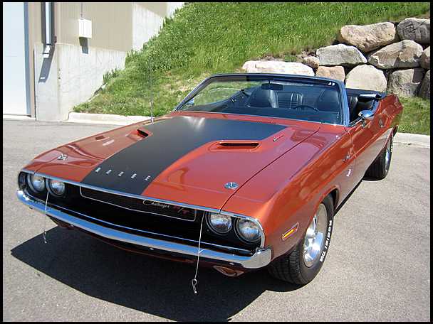 One of the sweetest rides would be this 1970 Dodge Challenger convertible